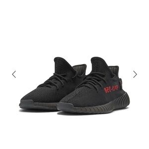 Yeezy Boost 350 V2 Black with Red Stripe